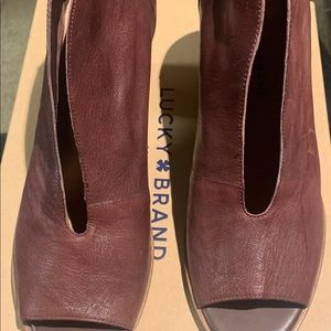 Lucky Brand open toe boot